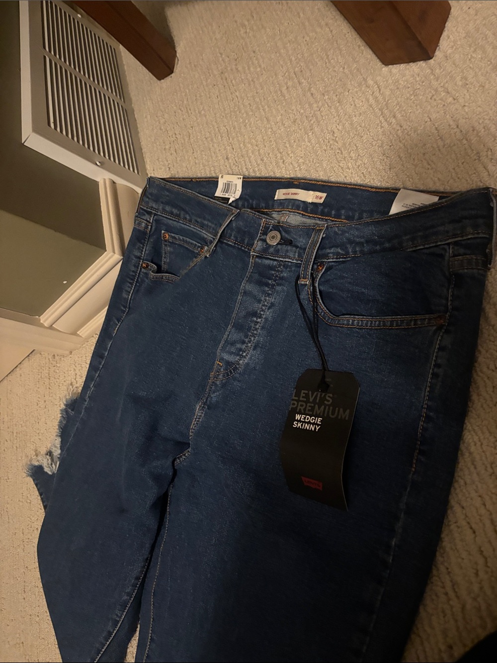 Levi's Dark Blue Wedgie Skinny Jeans